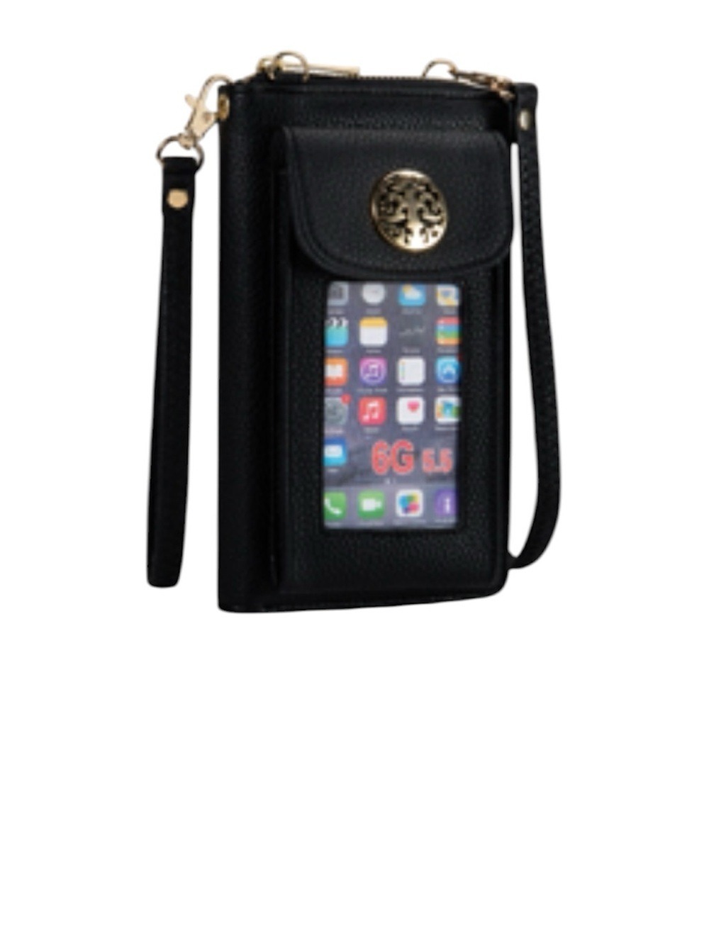 Black Crossbody Wristlet